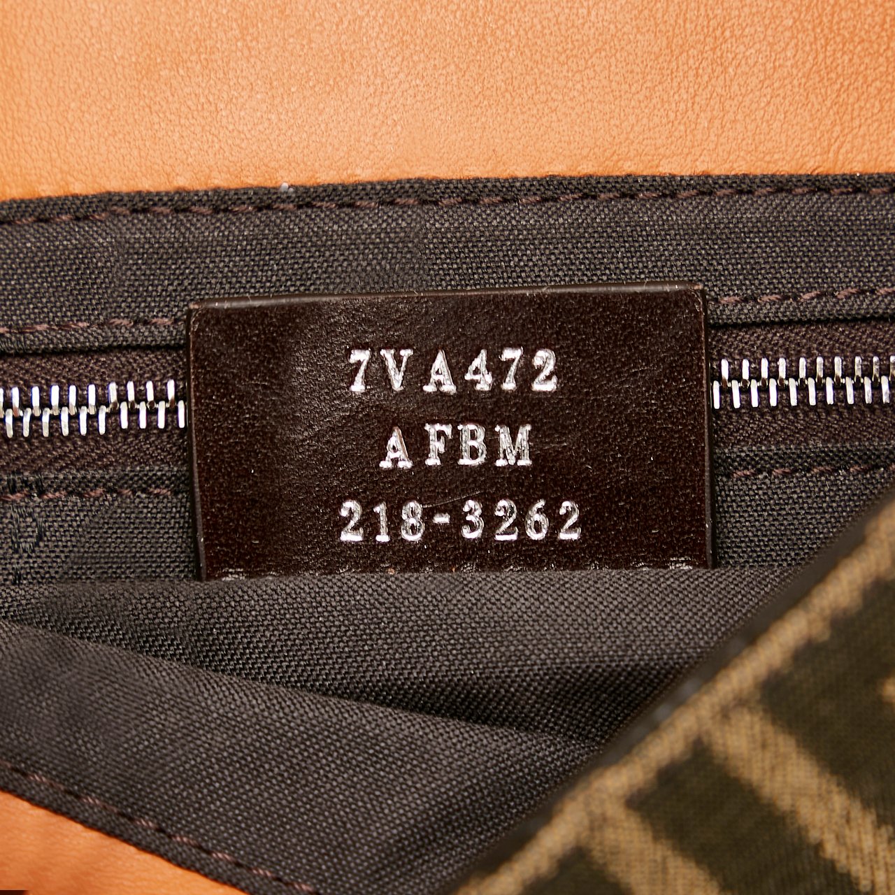 Fendi Zucca Convertible Leather Belt Bag Bruin