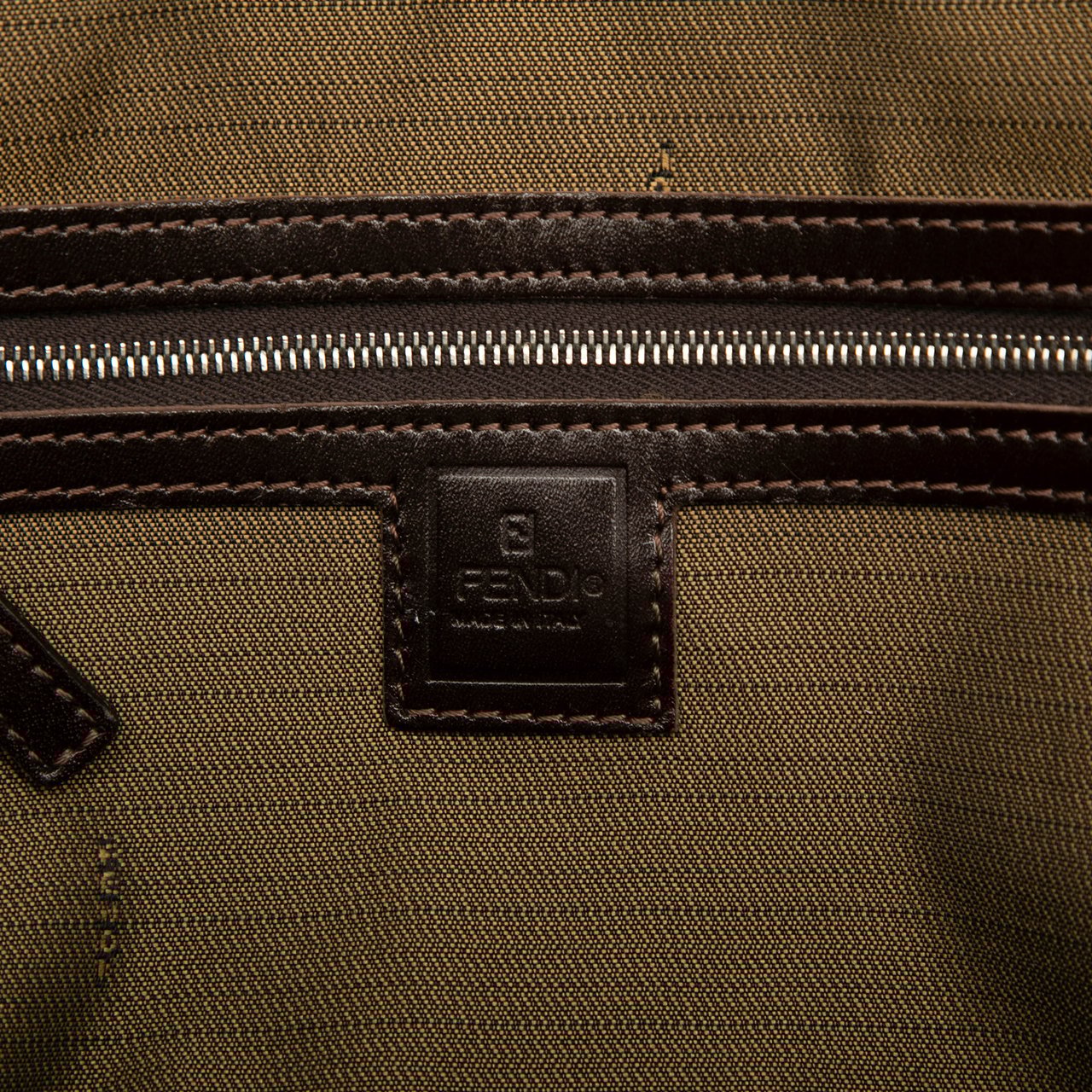 Fendi Zucca Canvas Satchel Bruin
