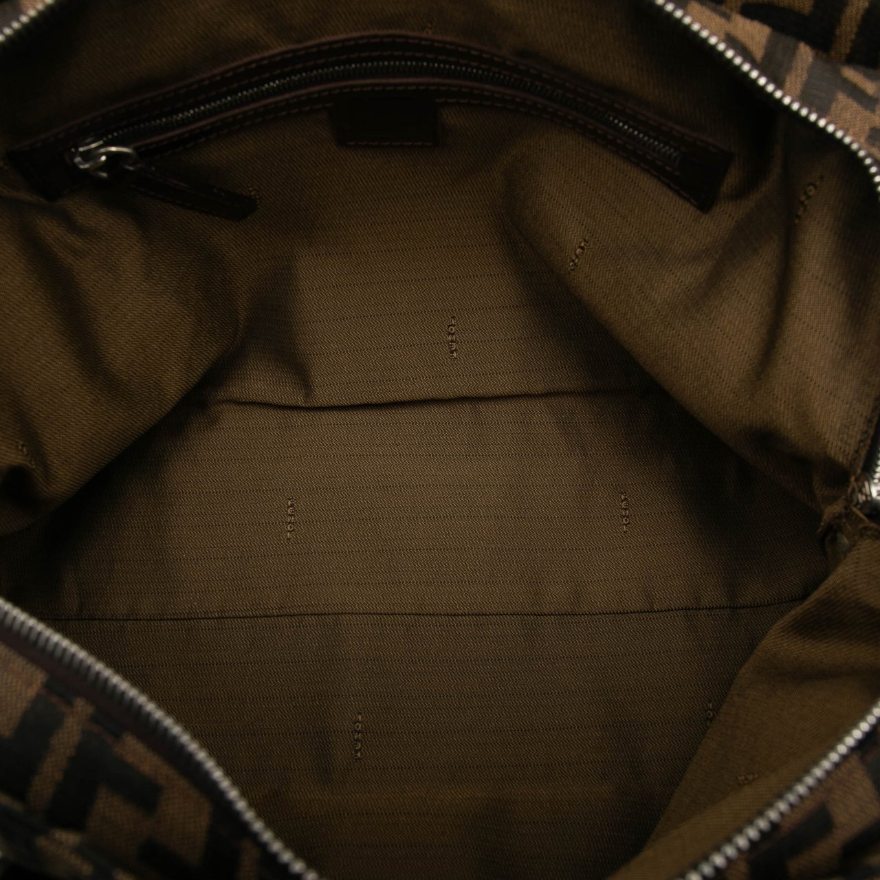Fendi Zucca Canvas Satchel Bruin