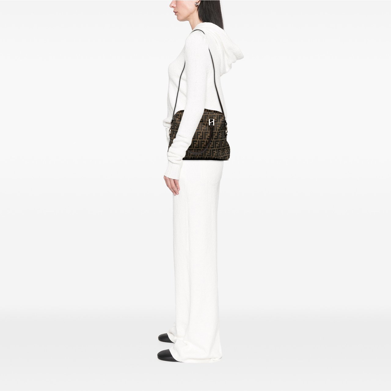 Fendi Zucca Canvas Satchel Bruin