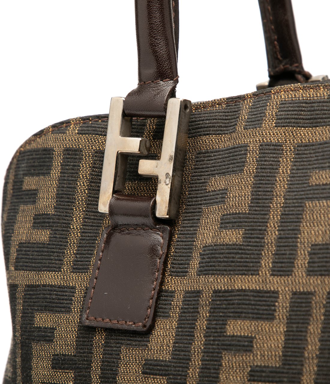 Fendi Zucca Canvas Satchel Bruin