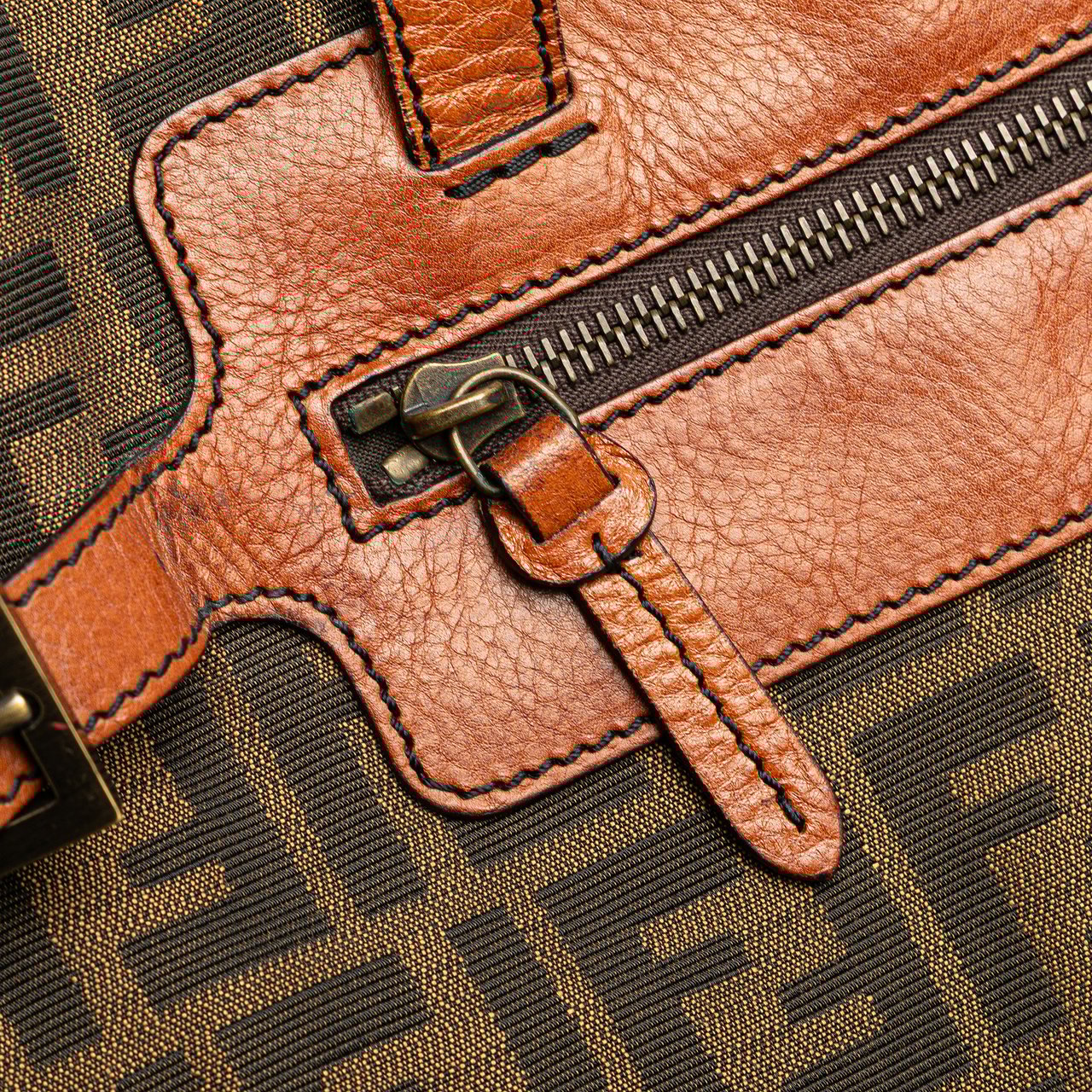Fendi Zucca Canvas Tote Bruin