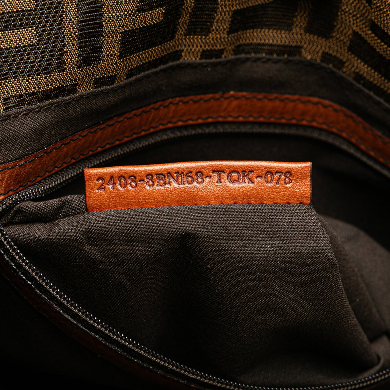 Fendi Zucca Canvas Tote Bruin