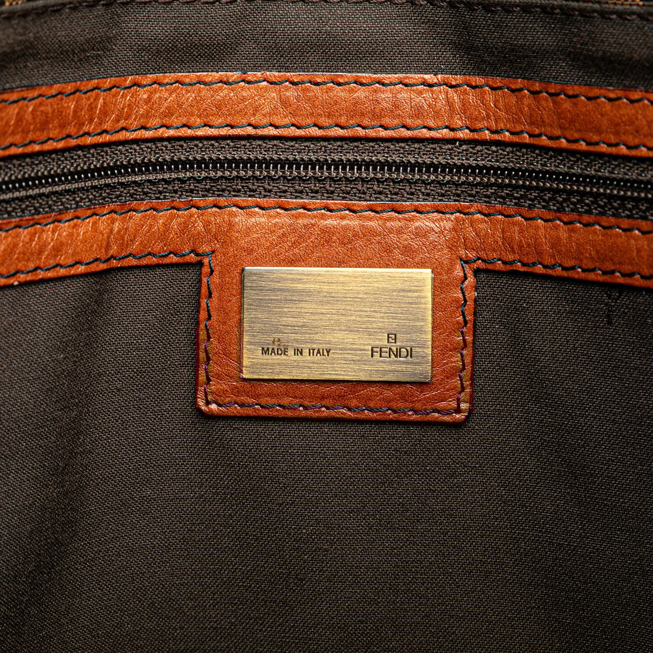 Fendi Zucca Canvas Tote Bruin