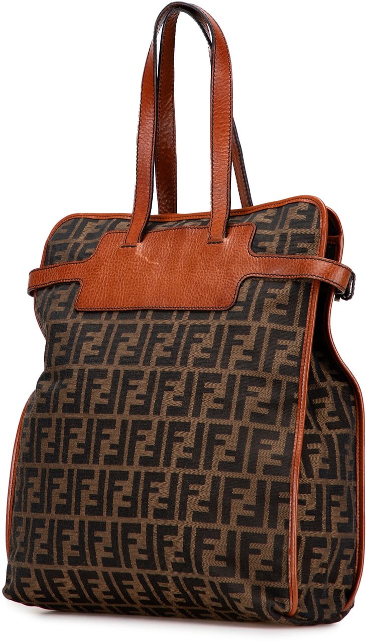 Fendi Zucca Canvas Tote Bruin