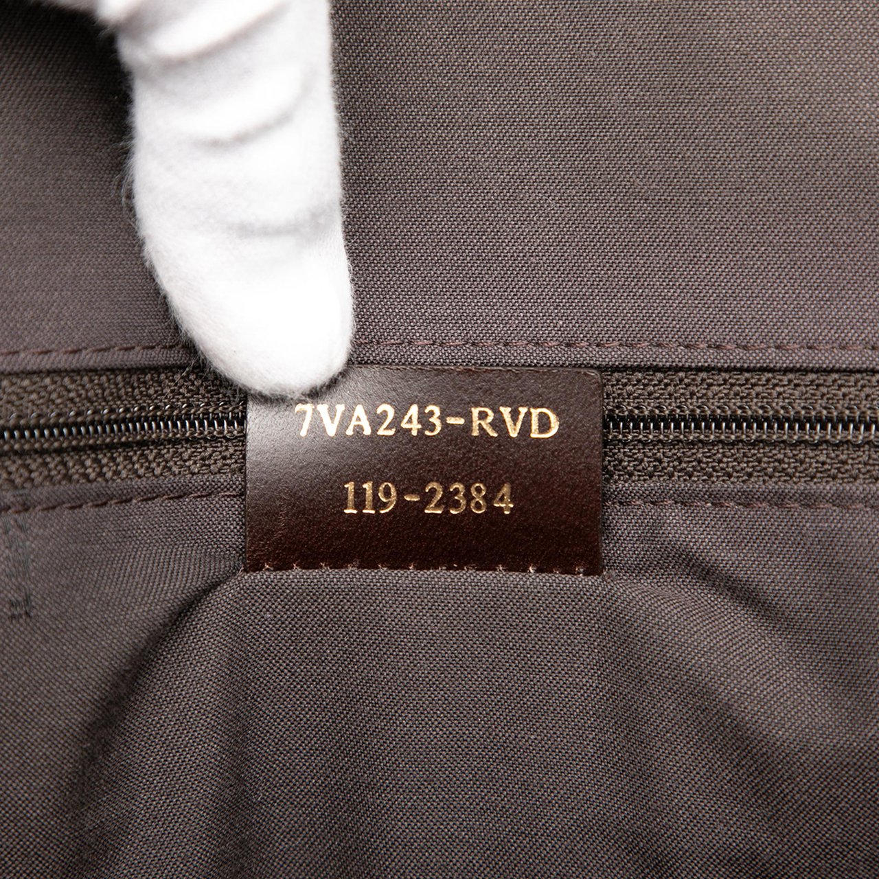 Fendi Zucca Coated Canvas Vertical Tote Bruin