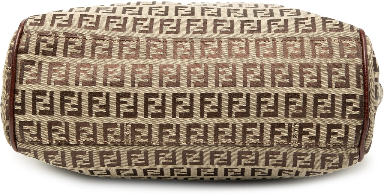 Fendi Zucchino Canvas Tote Bruin