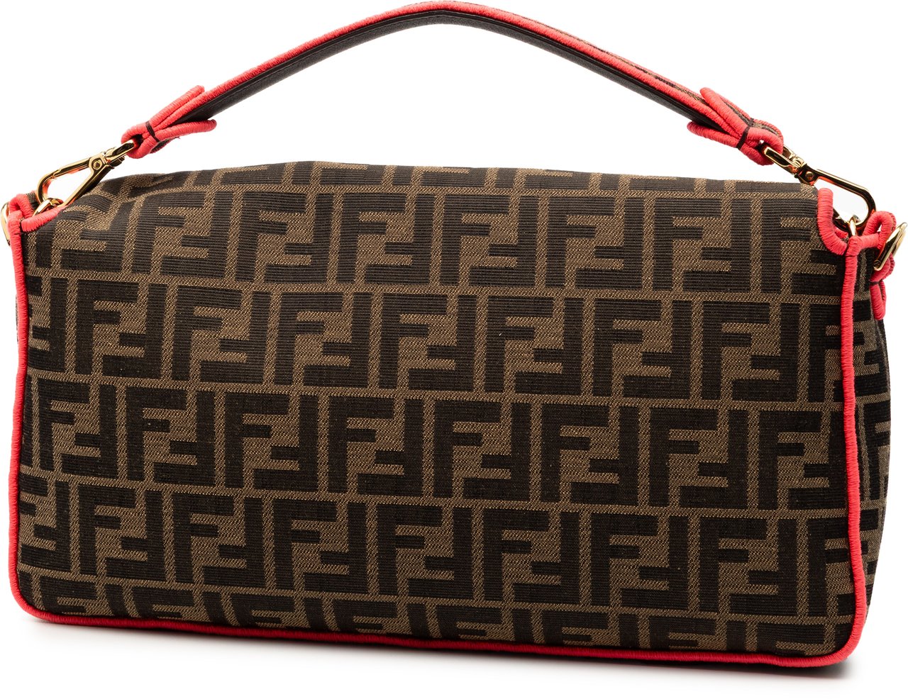 Fendi Large Zucca Canvas Baguette Satchel Bruin