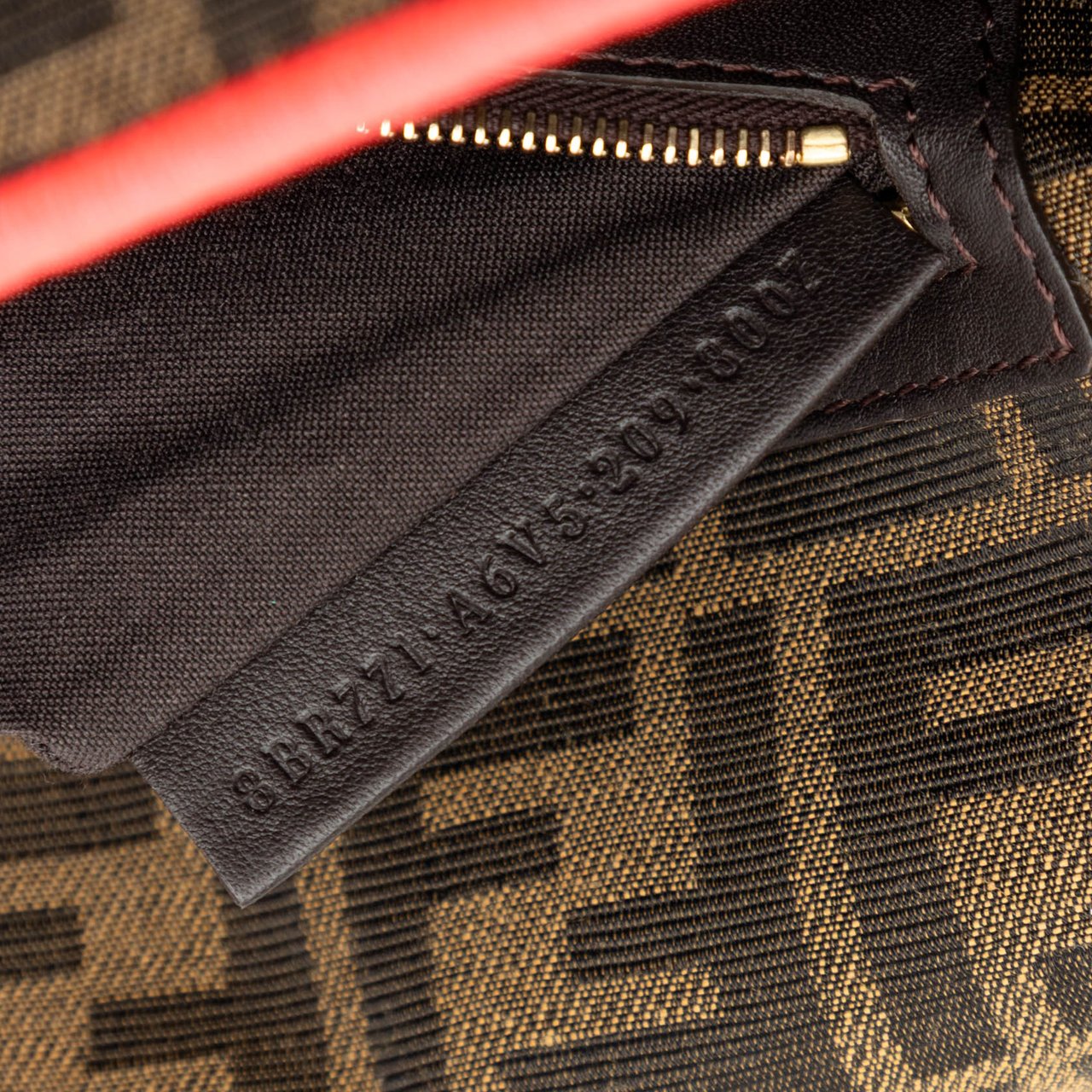 Fendi Large Zucca Canvas Baguette Satchel Bruin