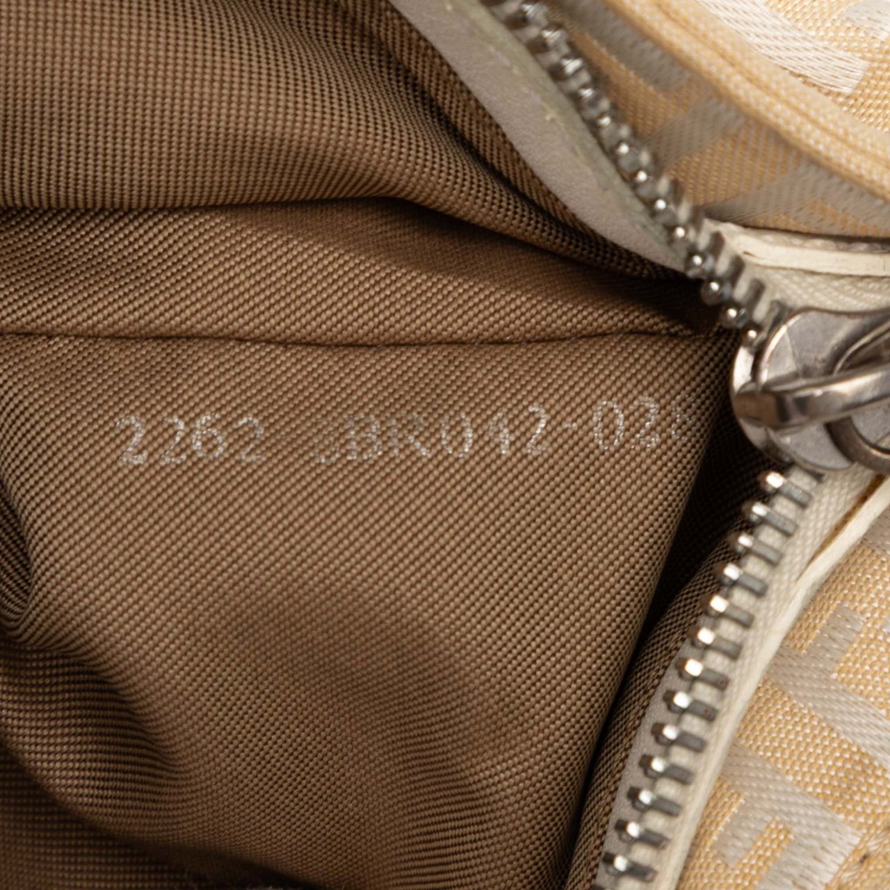 Fendi Zucchino Canvas Pochette Bruin