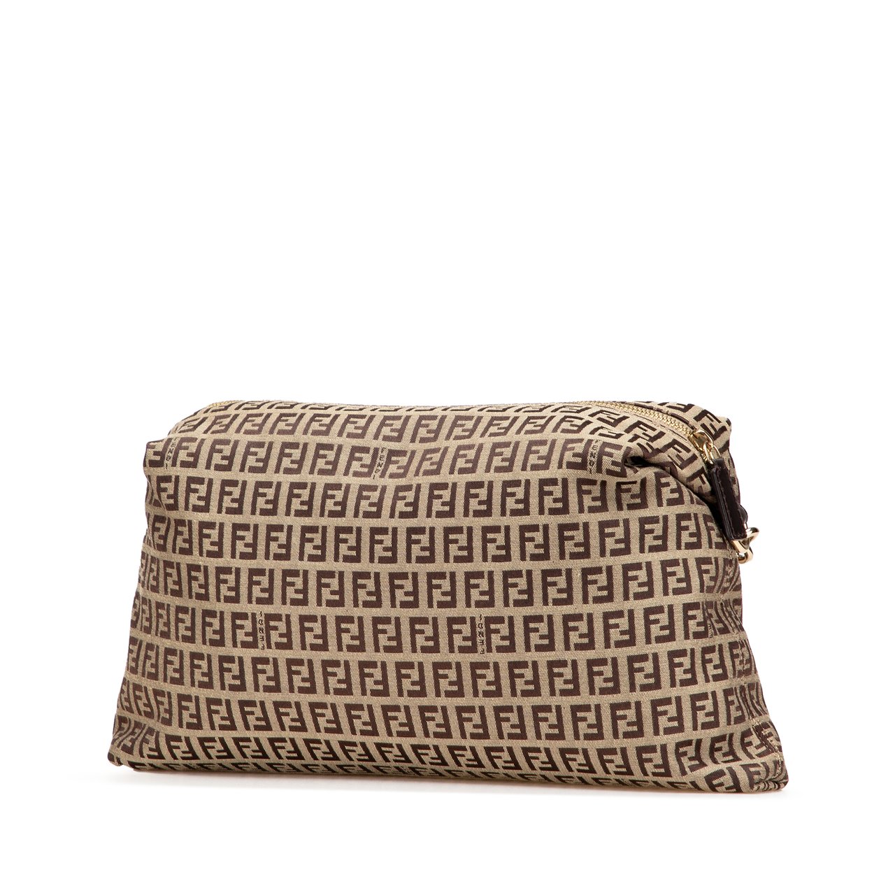 Fendi Zucchino Canvas Crossbody Bruin