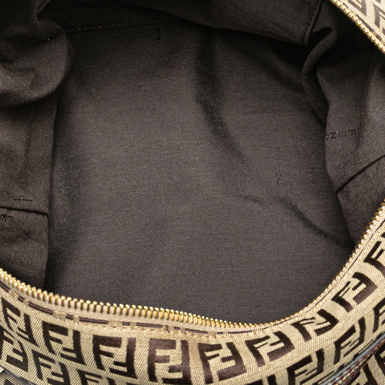 Fendi Zucchino Canvas Crossbody Bruin
