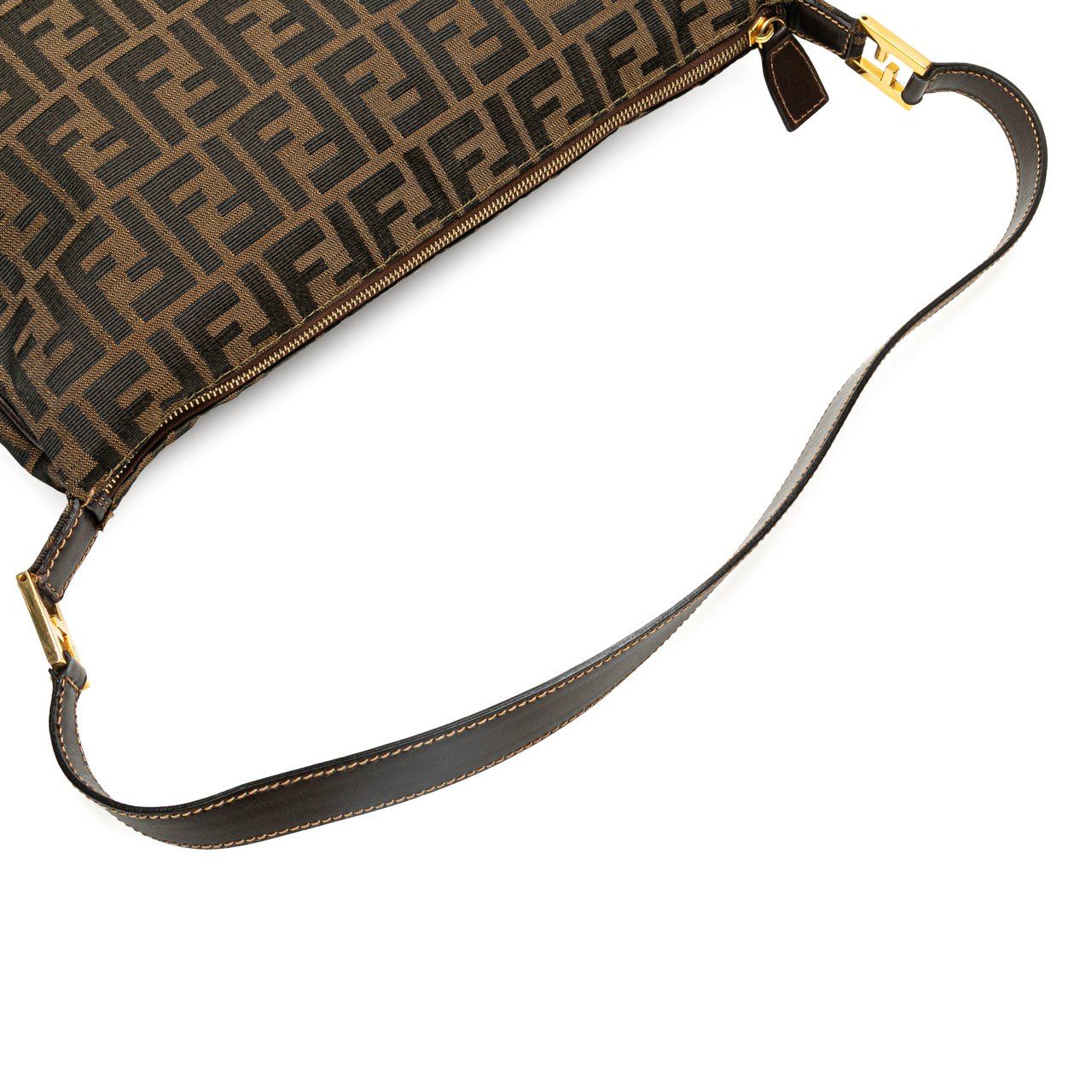 Fendi Zucca Canvas Hobo Bruin