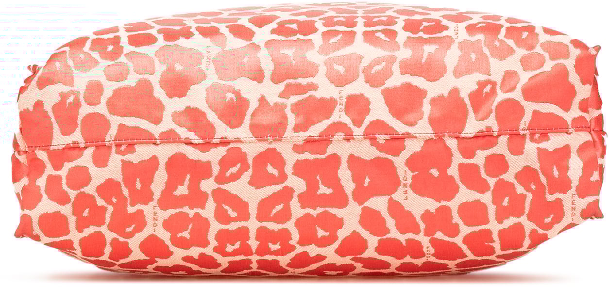 Fendi Leopard Print Canvas Shopper Tote Rood
