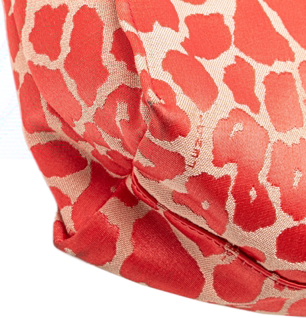 Fendi Leopard Print Canvas Shopper Tote Rood