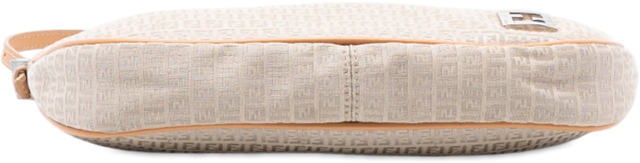 Fendi Micro Zucchino Canvas Shoulder Bag Bruin