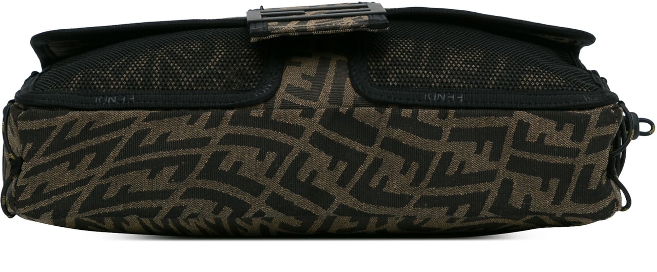 Fendi Large Zucca Vertigo Mesh Baguette Satchel Bruin