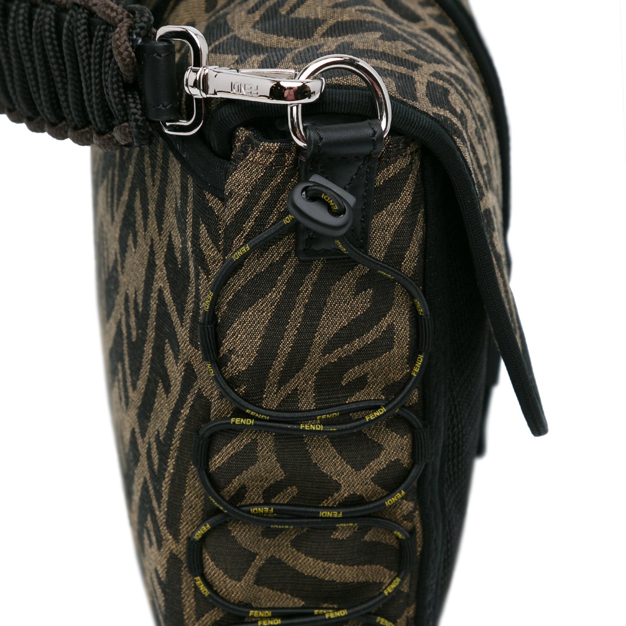 Fendi Large Zucca Vertigo Mesh Baguette Satchel Bruin