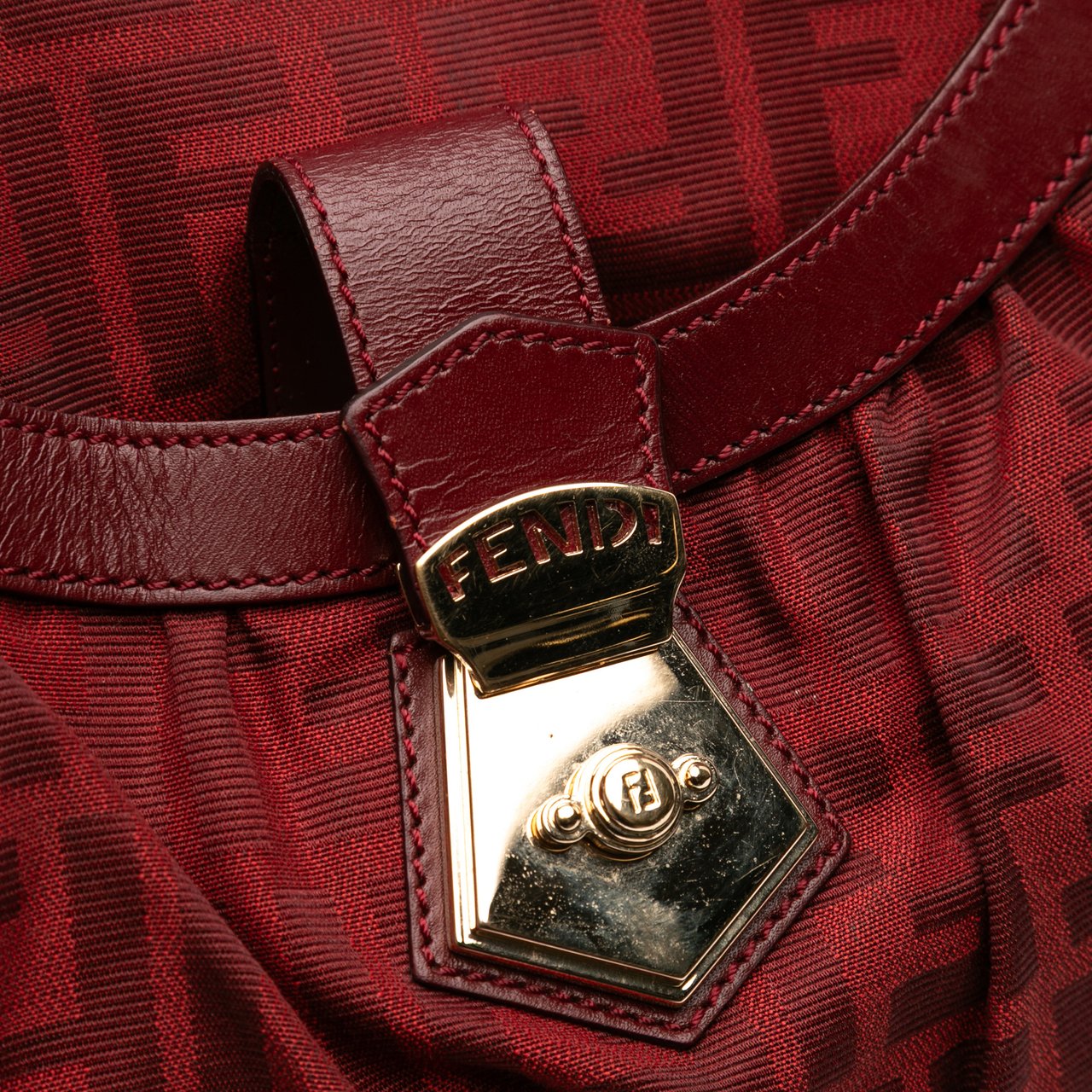 Fendi Large Zucca Canvas Chef Tote Rood