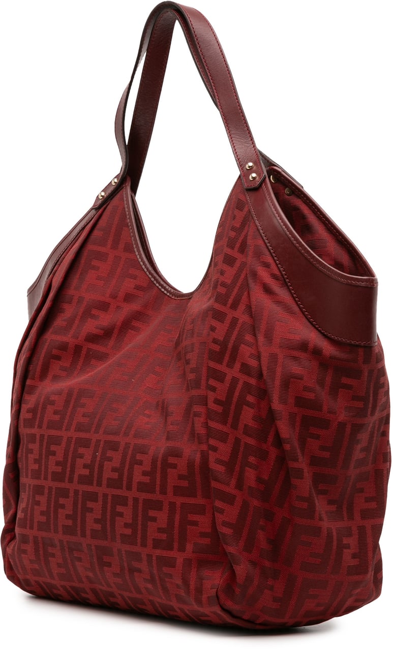 Fendi Large Zucca Canvas Chef Tote Rood