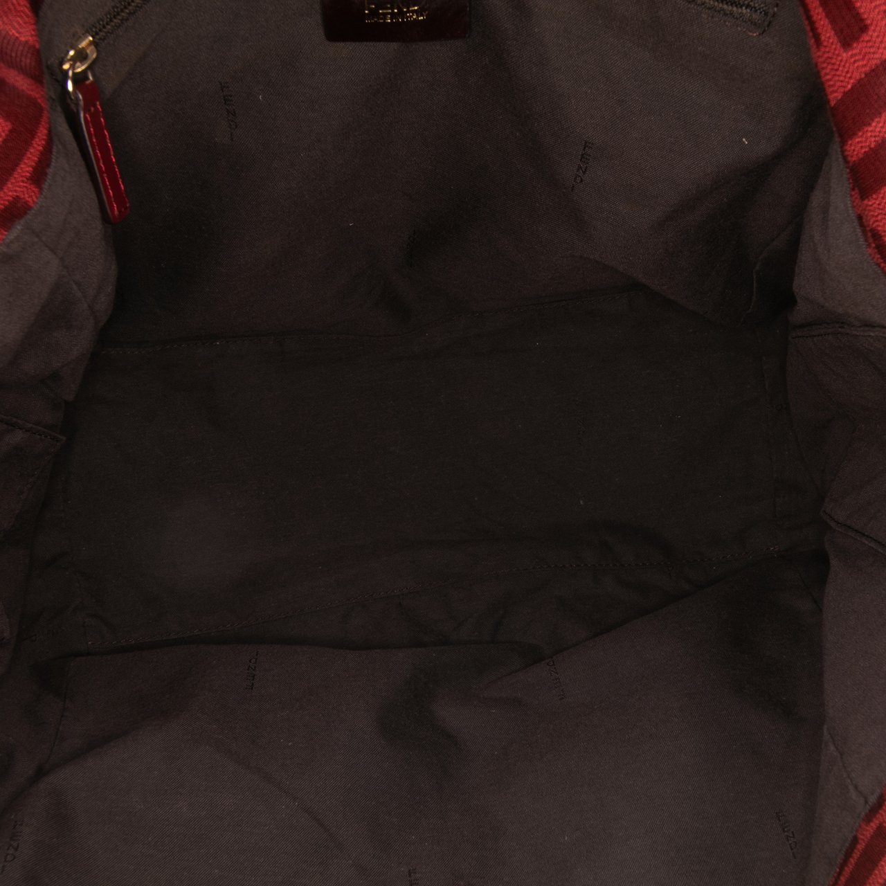 Fendi Large Zucca Canvas Chef Tote Rood