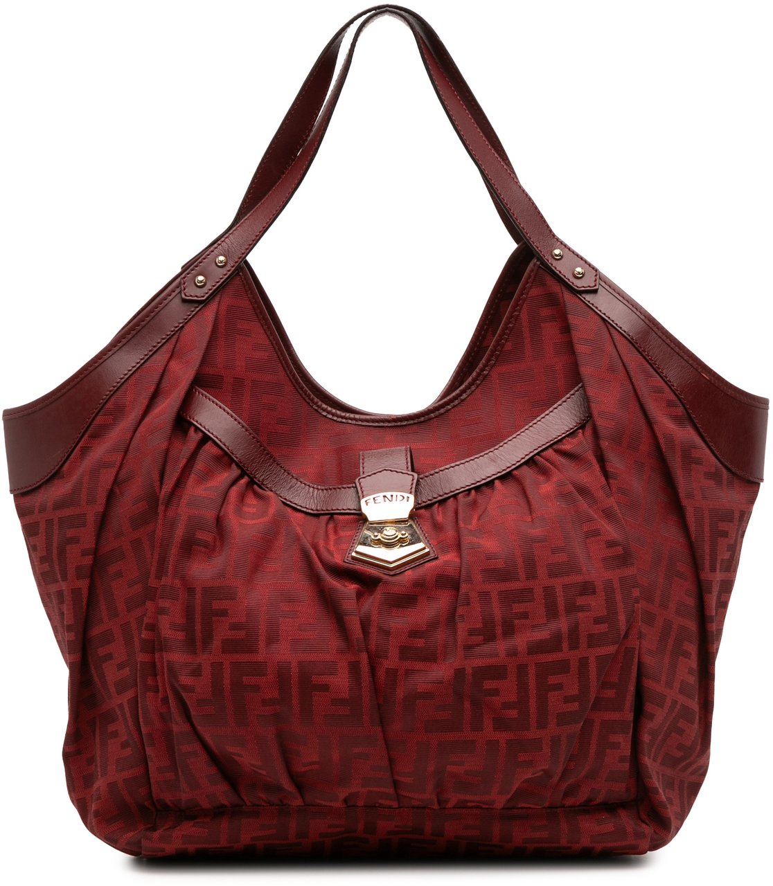 Fendi Large Zucca Canvas Chef Tote Rood