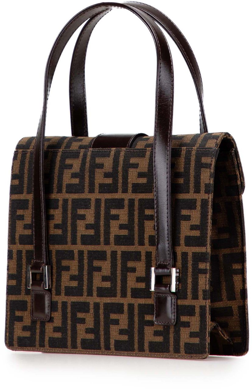 Fendi Zucca Canvas Handbag Bruin