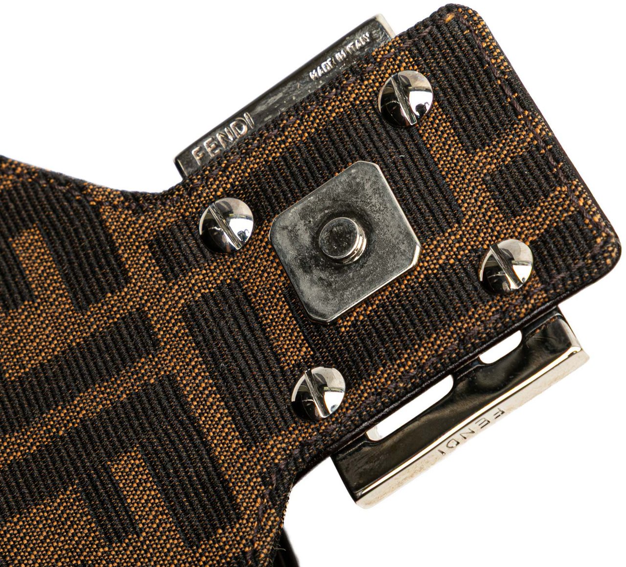 Fendi Zucca Canvas Handbag Bruin