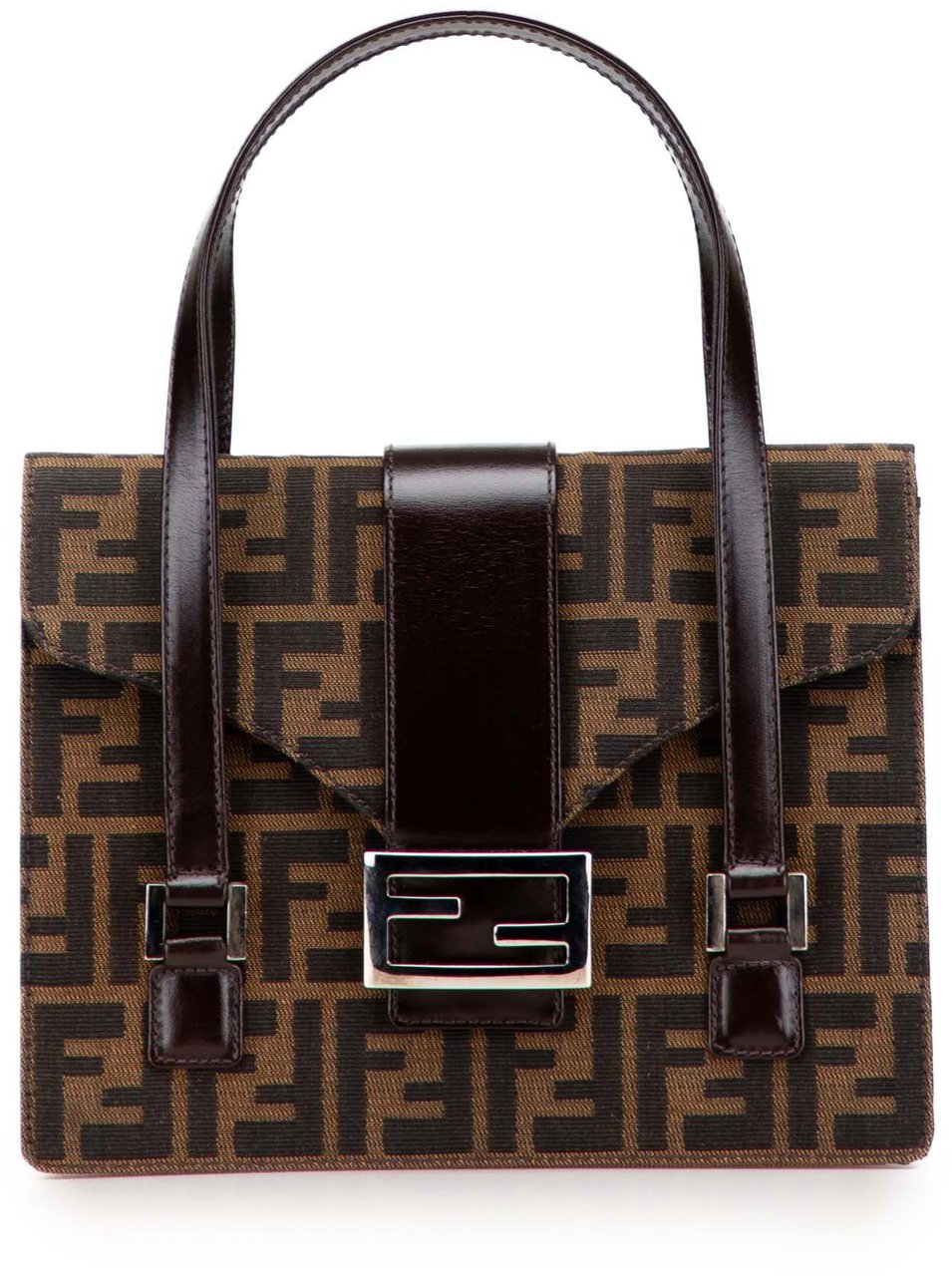 Fendi Zucca Canvas Handbag Bruin