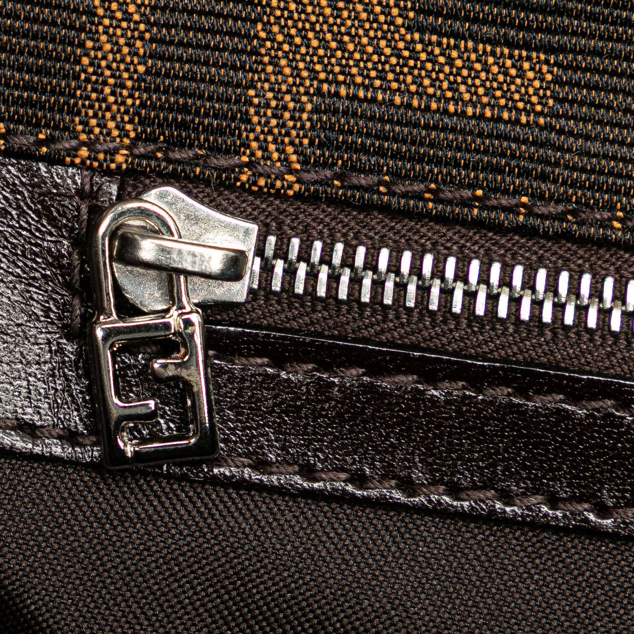 Fendi Zucca Canvas Handbag Bruin