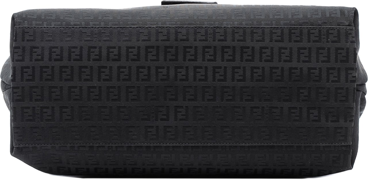 Fendi Zucchino Canvas Handbag Zwart