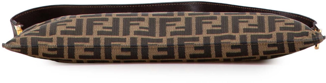 Fendi Zucca Canvas Shoulder Bag Bruin