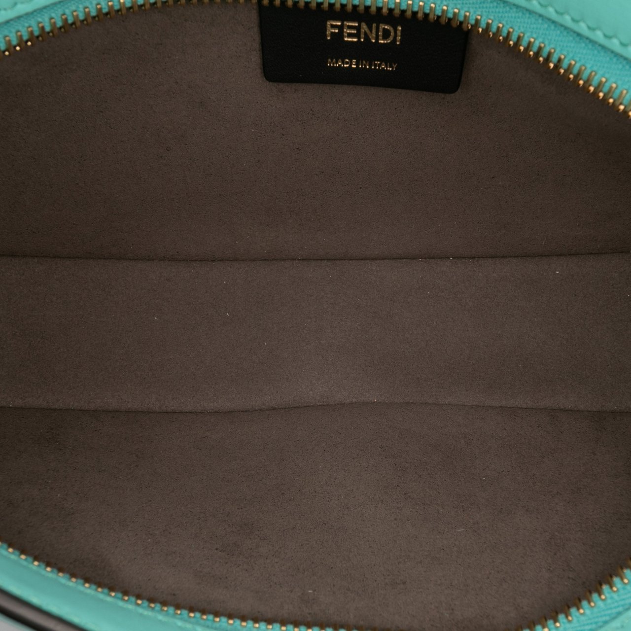 Fendi Leather OLock Swing Satchel Blauw