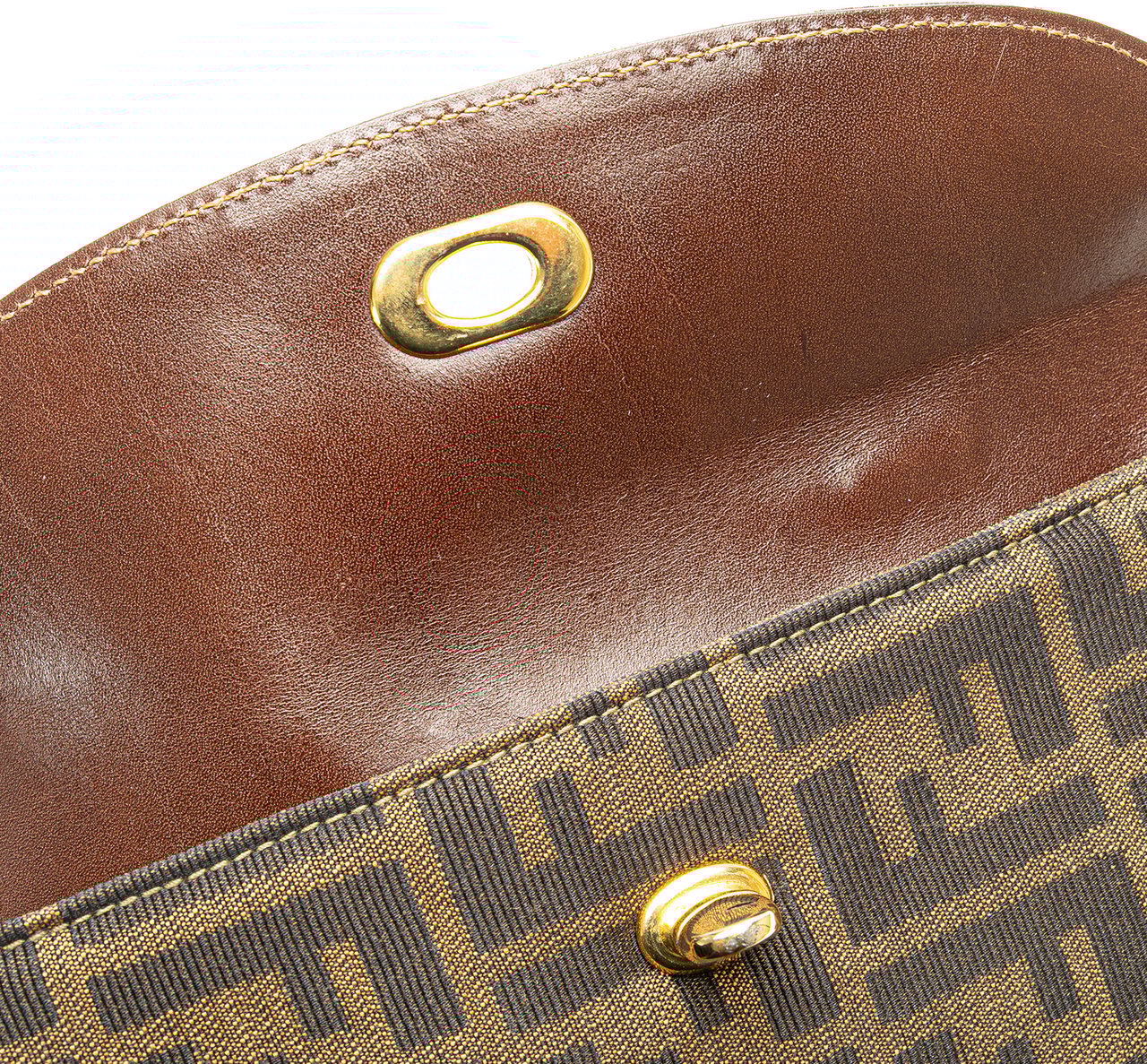 Fendi Zucca Canvas Handbag Bruin