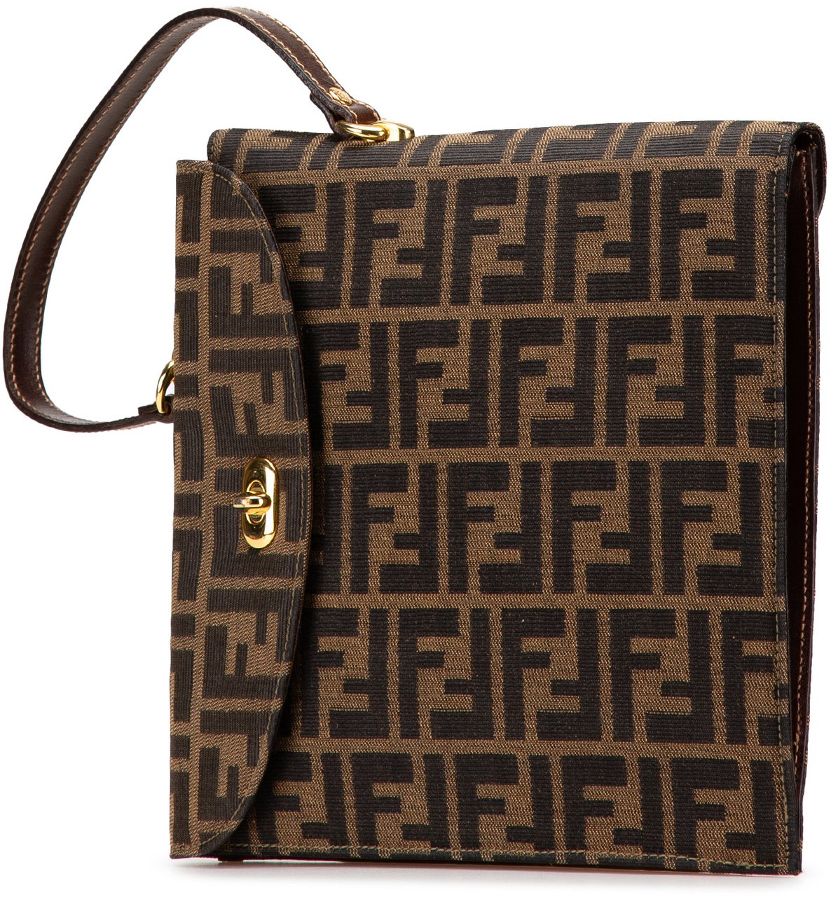 Fendi Zucca Canvas Handbag Bruin