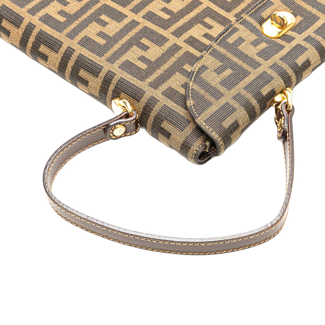 Fendi Zucca Canvas Handbag Bruin