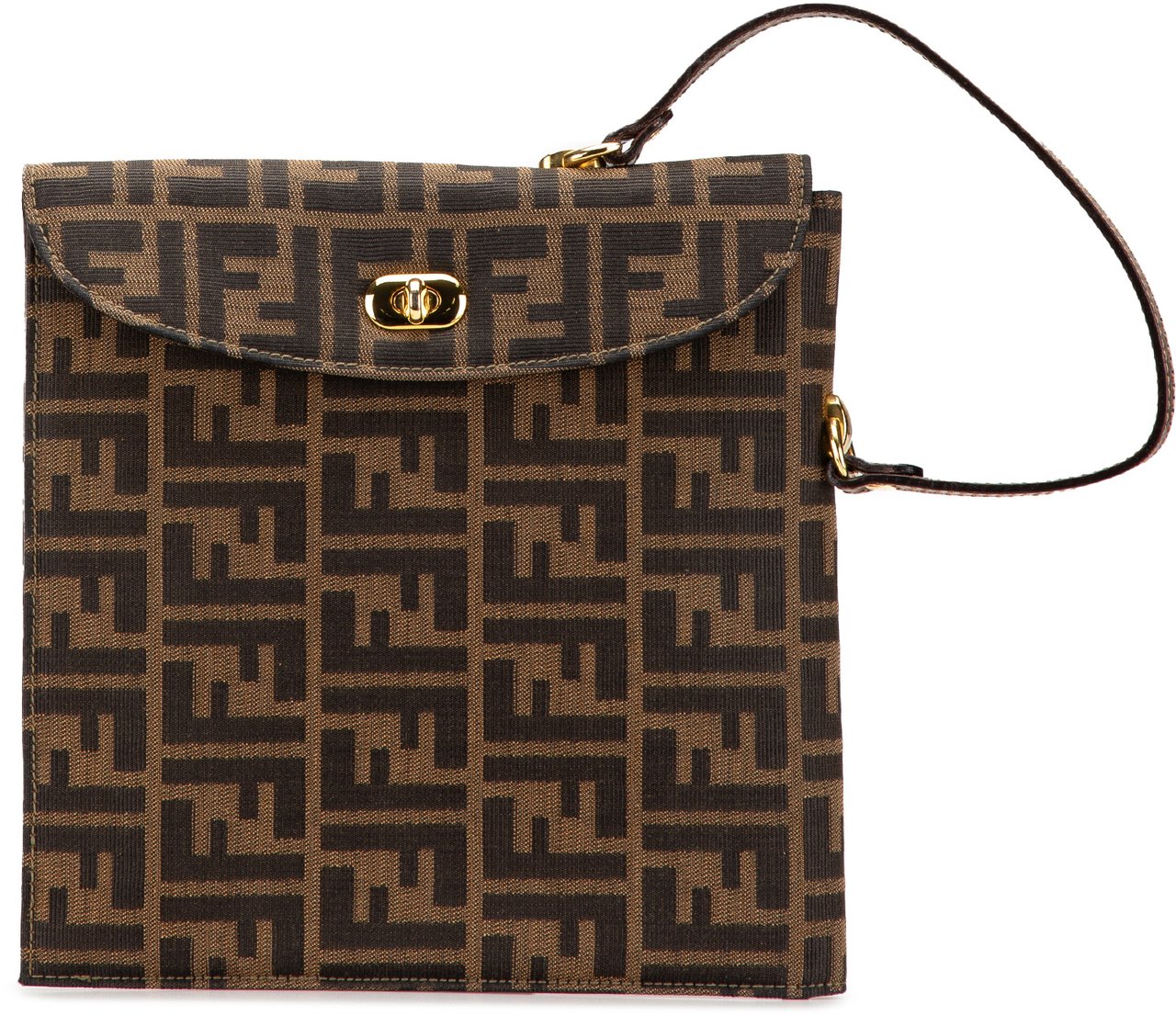 Fendi Zucca Canvas Handbag Bruin