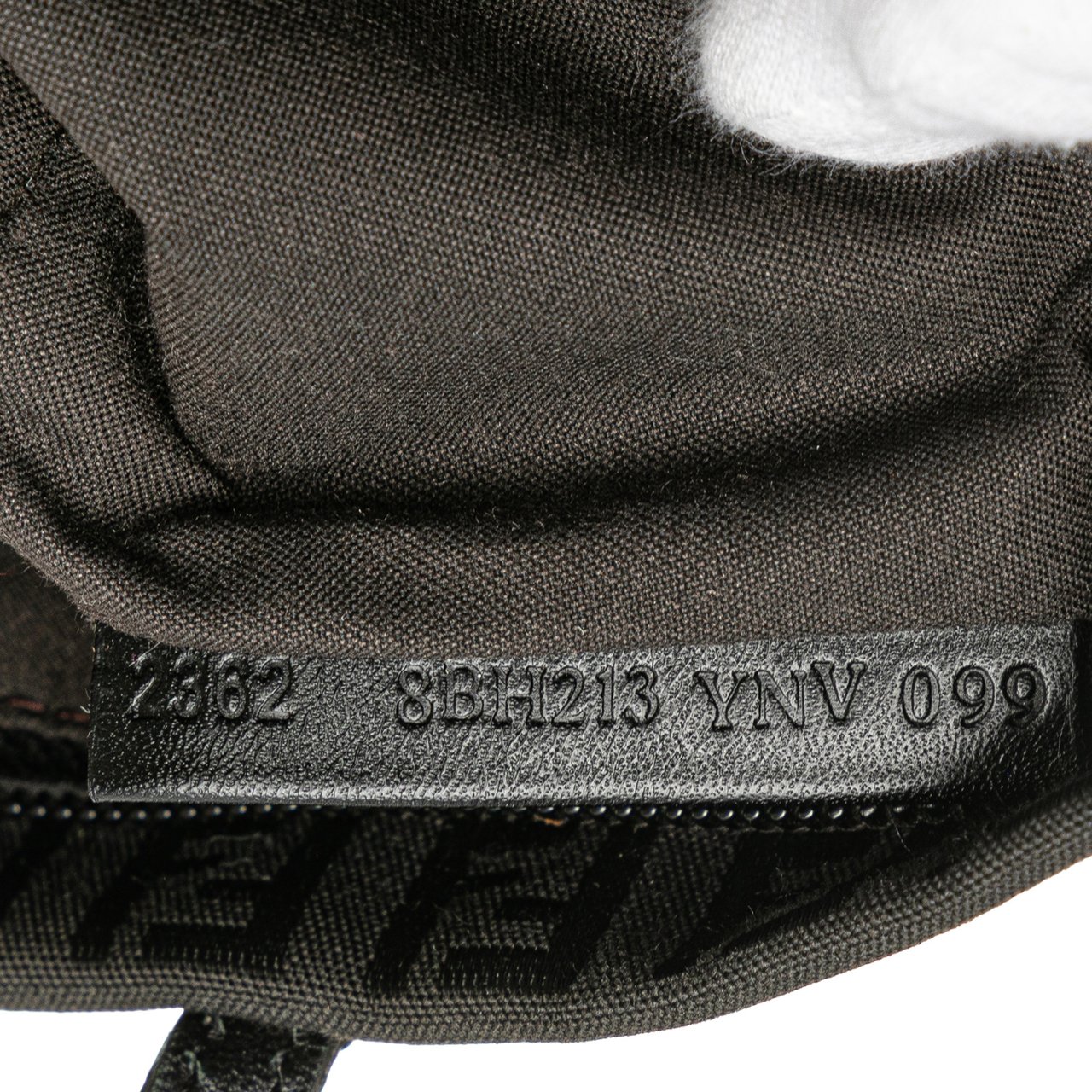 Fendi Mini Zucchino Canvas Handbag Zwart