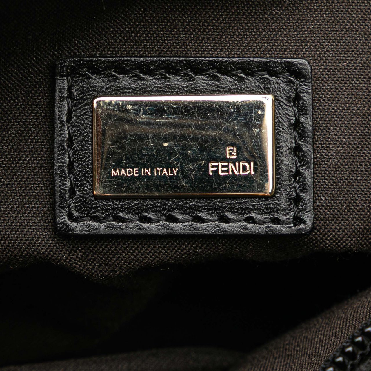 Fendi Mini Zucchino Canvas Handbag Zwart