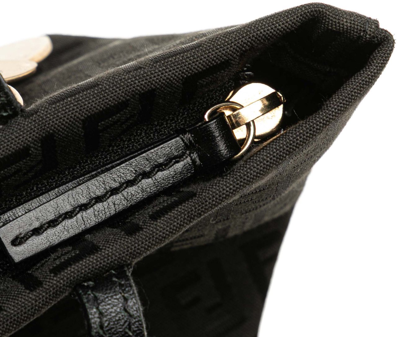 Fendi Mini Zucchino Canvas Handbag Zwart