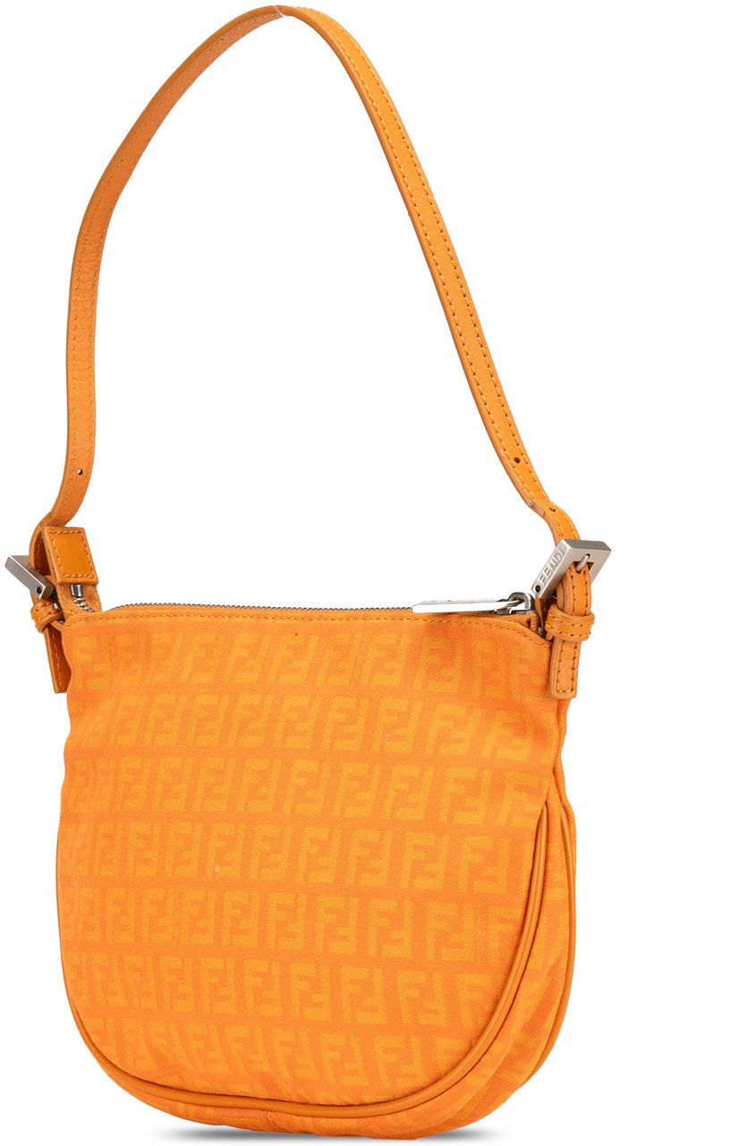 Fendi Zucchino Canvas Hobo Oranje