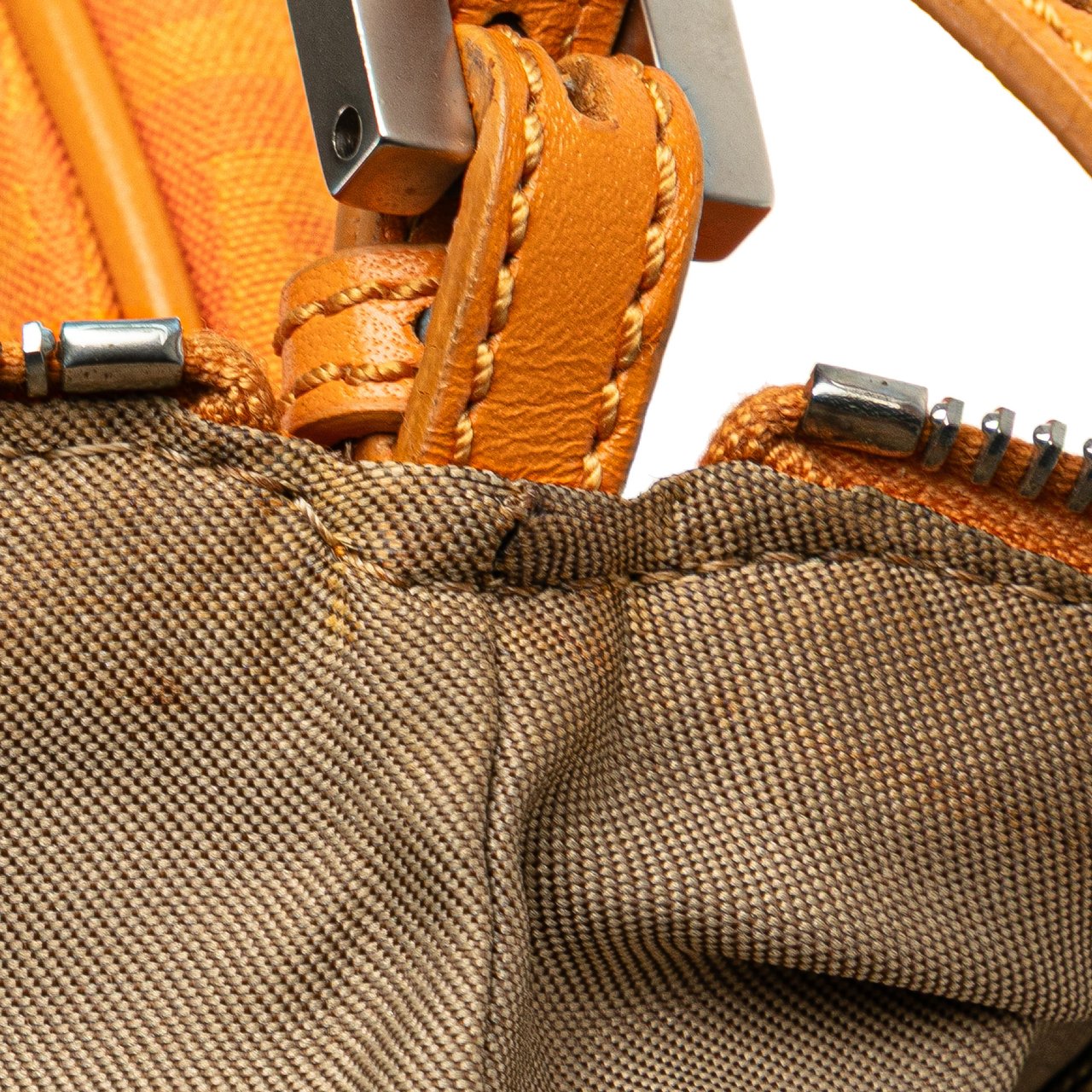 Fendi Zucchino Canvas Hobo Oranje