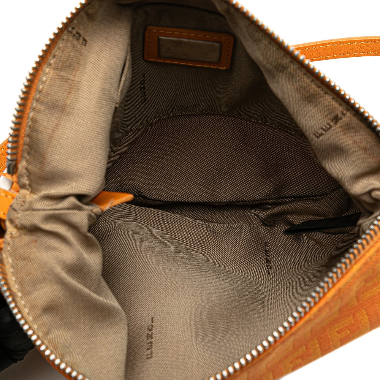 Fendi Zucchino Canvas Hobo Oranje