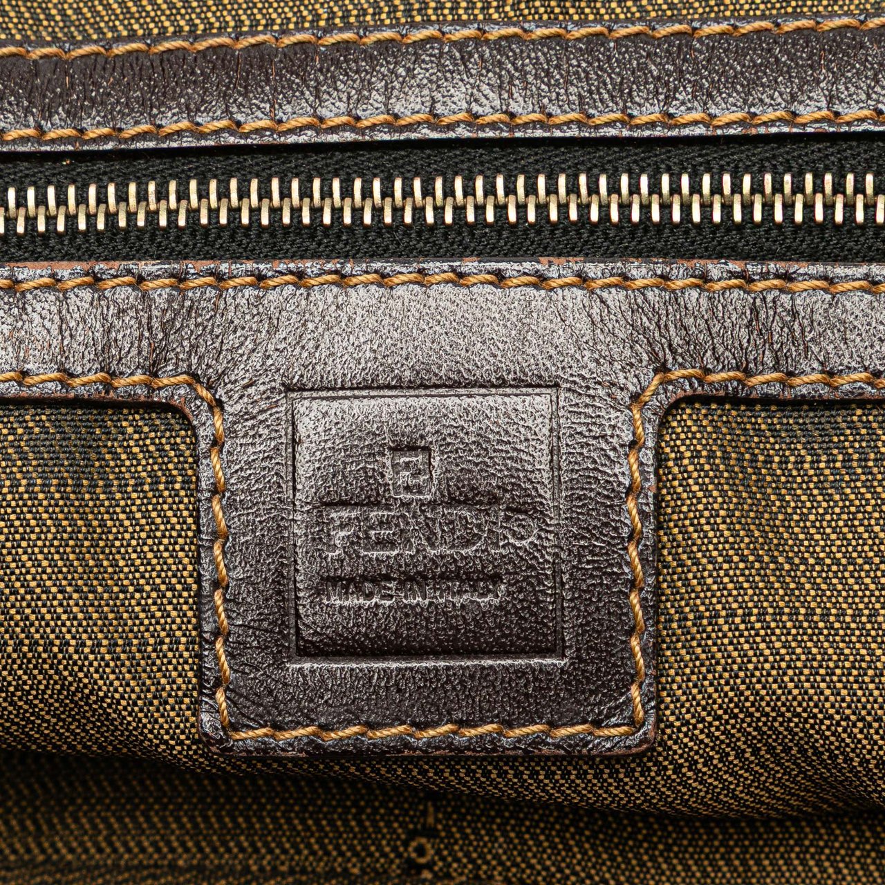 Fendi Large Zucca Canvas Twins Tote Bruin