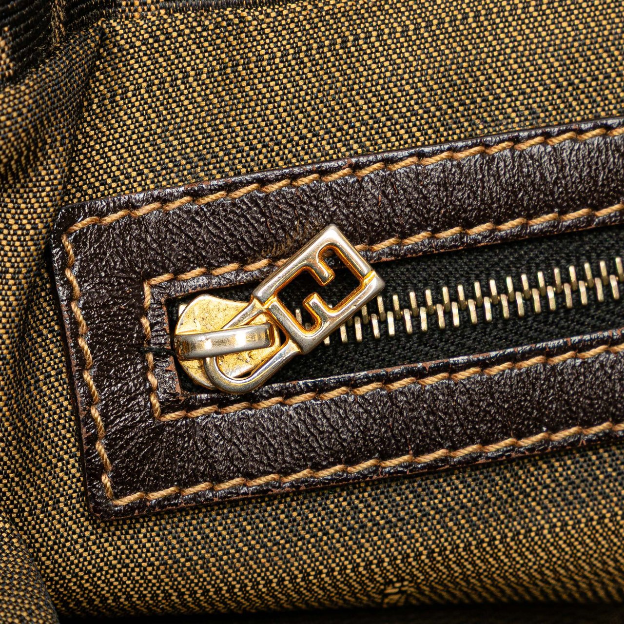 Fendi Large Zucca Canvas Twins Tote Bruin