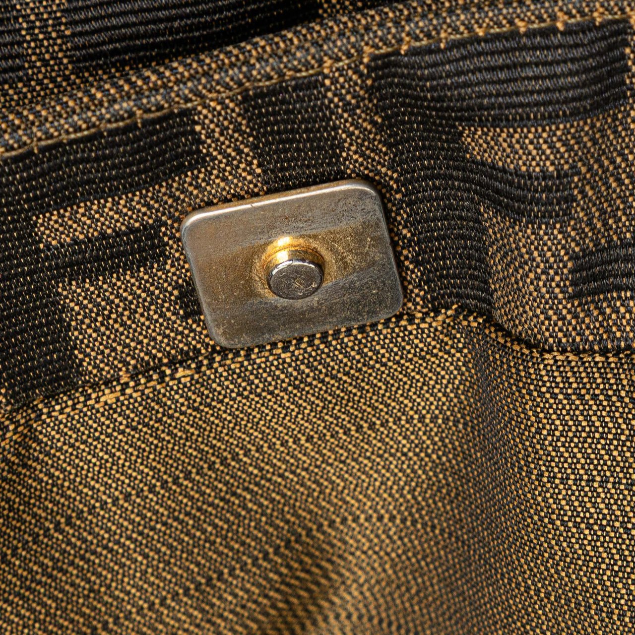 Fendi Large Zucca Canvas Twins Tote Bruin