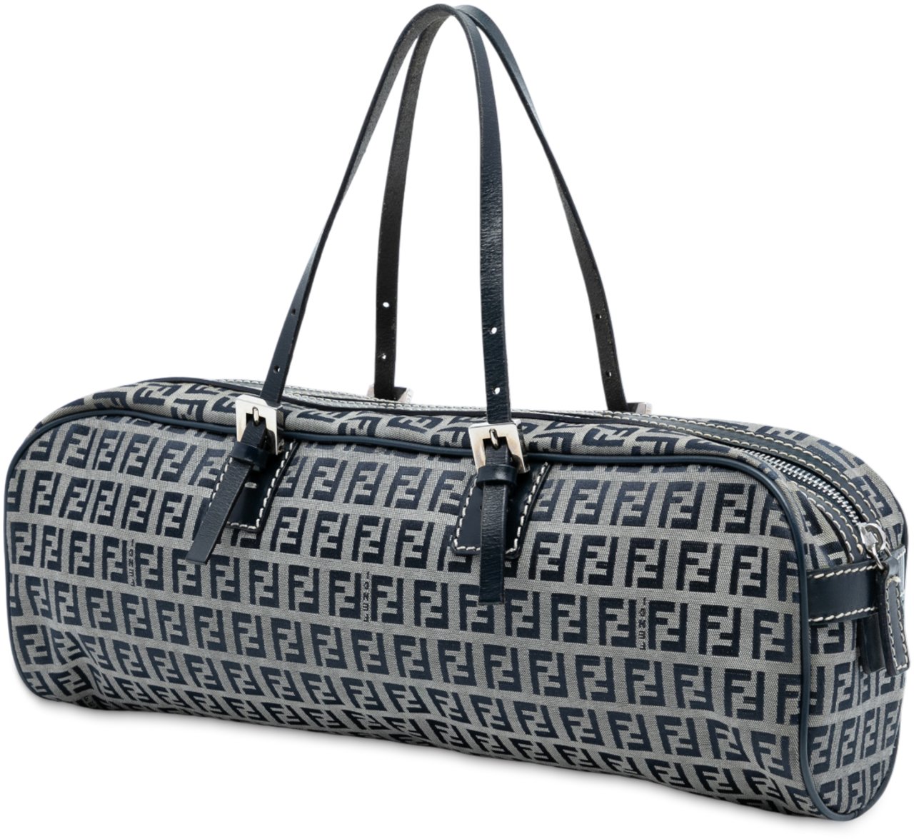 Fendi Zucchino Canvas Handbag Grijs