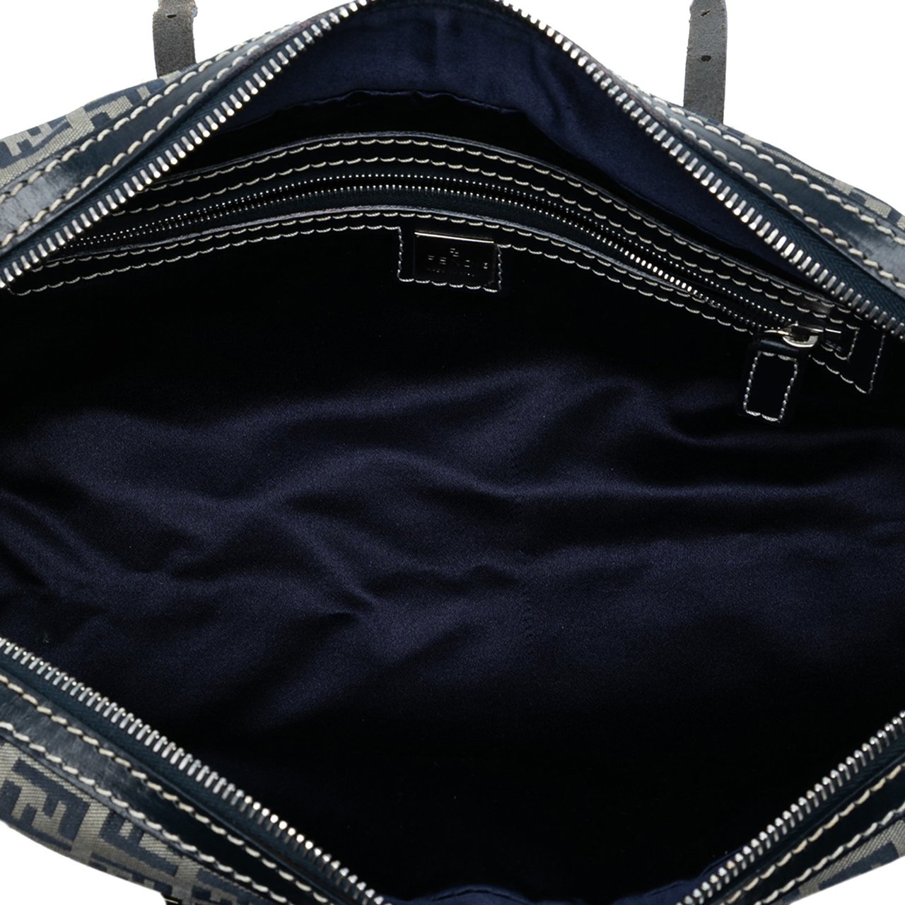 Fendi Zucchino Canvas Handbag Grijs