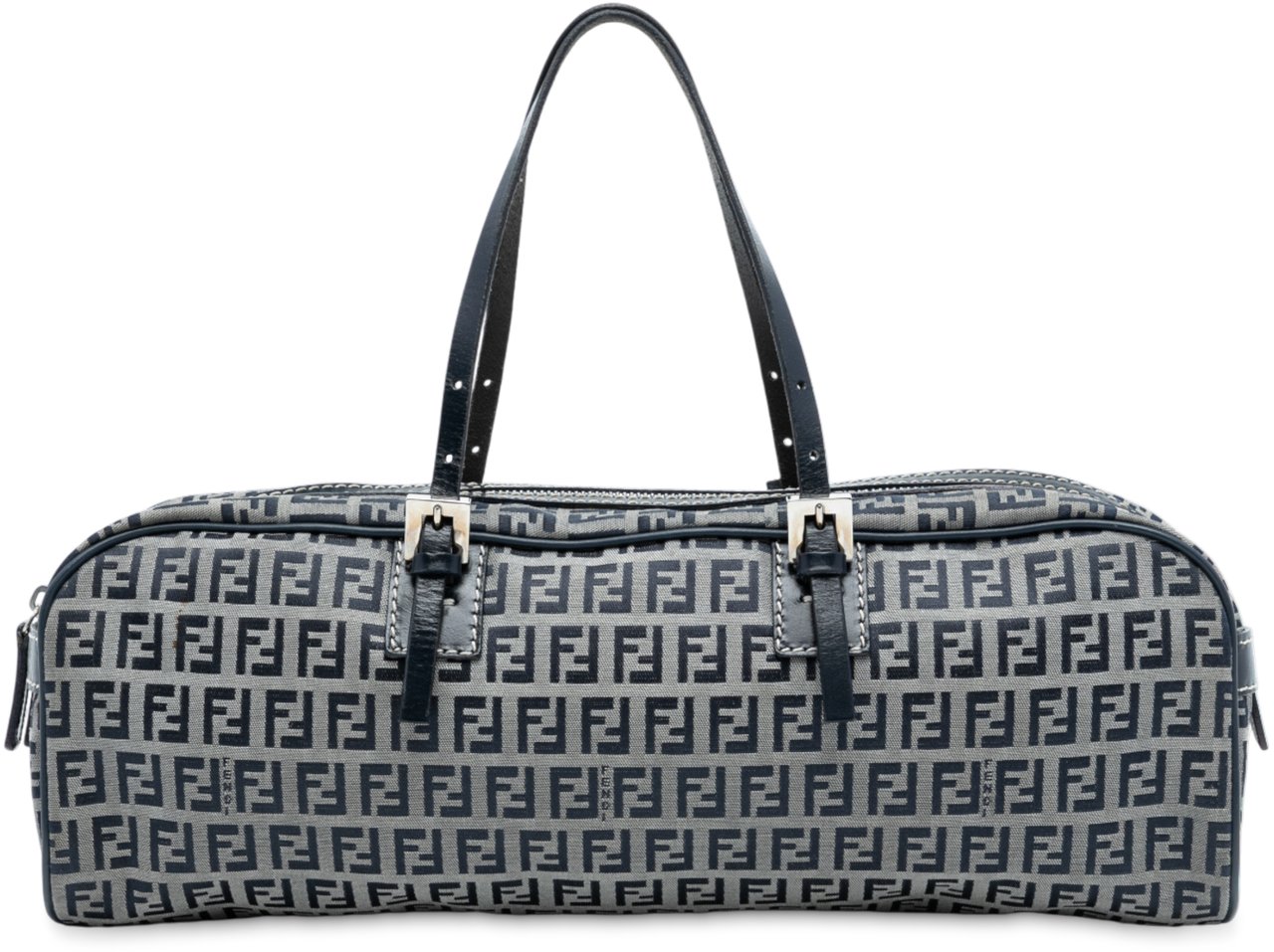 Fendi Zucchino Canvas Handbag Grijs