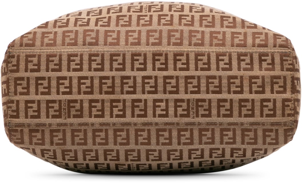 Fendi Zucchino Canvas Tote Bruin